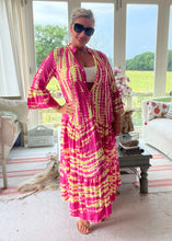 Load image into Gallery viewer, Positano Yoke detail Three tiered frill long Sleeve Maxi Dress