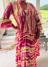 Load image into Gallery viewer, Positano Yoke detail Three tiered frill long Sleeve Maxi Dress