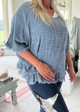 Load image into Gallery viewer, Florentina Raggy Cotton Top In Various Colours Made In Italy