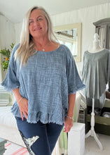 Load image into Gallery viewer, Florentina Raggy Cotton Top In Various Colours Made In Italy