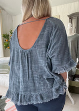 Load image into Gallery viewer, Florentina Raggy Cotton Top In Various Colours Made In Italy