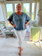 Load image into Gallery viewer, Florentina Raggy Cotton Top In Various Colours Made In Italy | Feathers Of Italy