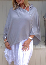 Load image into Gallery viewer, Sicily Five Way Poncho in Duck Egg - Feathers Of Italy