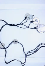 Load image into Gallery viewer, Long Adjustable Black and Chrome Necklace - By Feathers Of Italy - Feathers Of Italy