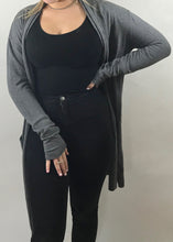 Load image into Gallery viewer, Limited Edition Star Cardigan with Star Detail Back In Black - Feathers Of Italy