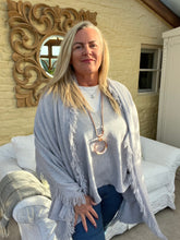 Load image into Gallery viewer, Milan V-Neck Batwing Short Sleeves Jumper Aqua | Feathers Of Italy