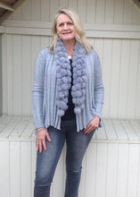 Load image into Gallery viewer, Pom Pom Cardigan in Grey - Feathers Of Italy