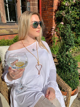 Load image into Gallery viewer, Gauli Oversized Fine Knit Top in White Made In Italy by Feathers Of Italy One Size - Feathers Of Italy