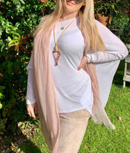 Load image into Gallery viewer, Gauli Oversized Fine Knit Top in White Made In Italy by Feathers Of Italy One Size - Feathers Of Italy