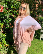 Load image into Gallery viewer, Dip Dyed Oversized Cotton Top in Pink One Size - Feathers Of Italy