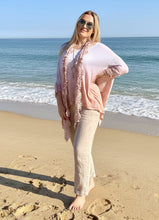 Load image into Gallery viewer, Dip Dyed Oversized Cotton Top in Pink One Size - Feathers Of Italy
