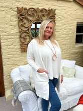 Load image into Gallery viewer, Monaco Cream Open Cardigan with Pockets