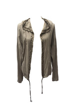 Load image into Gallery viewer, Sequin Hooded Jacket in Washed Stone Made In Italy By Feathers Of Italy One Size - Feathers Of Italy