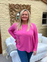 Load image into Gallery viewer, Copy of Naples Relaxed Batwing Long Sleeves Jumper Baby Pink | Feathers Of Italy
