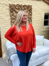 Load image into Gallery viewer, Copy of Naples Relaxed Batwing Ribbed Long Sleeves Jumper Baby Pink | Feathers Of Italy