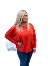 Load image into Gallery viewer, Copy of Naples Relaxed Batwing Ribbed Long Sleeves Jumper Baby Pink | Feathers Of Italy