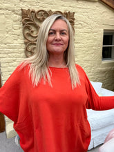 Load image into Gallery viewer, Copy of Naples Relaxed Batwing Ribbed Long Sleeves Jumper Baby Pink | Feathers Of Italy