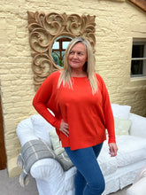 Load image into Gallery viewer, Copy of Naples Relaxed Batwing Ribbed Long Sleeves Jumper Baby Pink | Feathers Of Italy