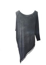 Load image into Gallery viewer, Side Detail Bobble Top Washed Blue - Feathers Of Italy