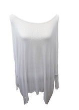 Load image into Gallery viewer, Gauli Oversized Fine Knit Top in White Made In Italy by Feathers Of Italy One Size - Feathers Of Italy