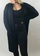 Load image into Gallery viewer, Limited Edition Star Cardigan with Star Detail Back In Black - Feathers Of Italy