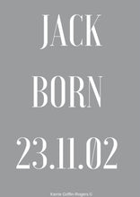 Load image into Gallery viewer, framed print - birth framed print personalised including