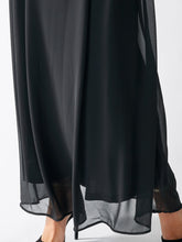 Load image into Gallery viewer, Rinascimento Abito Dress - Black Maxi Style With low Cut Front in Copper Sequins - Feathers Of Italy