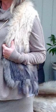Load image into Gallery viewer, Luxury Coney Fur stunning Two Tone short Fur Gilet with bottom edge detail by Feathers Of Italy One Size - Feathers Of Italy