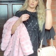 Load image into Gallery viewer, Sequinned Blusa Blouse with Flair Sleeves by Rinascimento