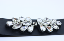 Load image into Gallery viewer, Freya Diamonte Choker in Grey or black - Feathers Of Italy