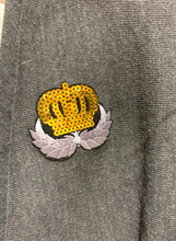 Load image into Gallery viewer, Lana Soft Knit in Dark Slate with Crown and Wings logo - Feathers Of Italy Exclusive - Feathers Of Italy