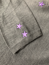 Load image into Gallery viewer, Lana Soft Knit in Mocha with embroidered Stars - Feathers Of Italy Exclusive - Feathers Of Italy