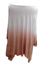 Load image into Gallery viewer, Dip Dyed Oversized Cotton Top in Pink One Size - Feathers Of Italy