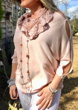 Load image into Gallery viewer, button slit super fine knit batwing jumper