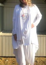 Load image into Gallery viewer, Multi-Wear Soft Drape Jersey Cotton Jacket/ Top in Black Made In Italy by Feathers Of Italy One SIze - Feathers Of Italy