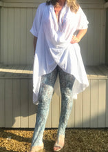 Load image into Gallery viewer, Luxury Lace Leggins in Pink and Grey by Feathers Of Italy One Size - Feathers Of Italy