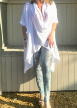 Load image into Gallery viewer, Luxury Lace Leggins in Pink and Grey by Feathers Of Italy One Size - Feathers Of Italy