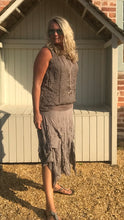 Load image into Gallery viewer, Pure Silk Vest Top in Mocha Made In Italy by Feathers Of Italy One Size - Feathers Of Italy