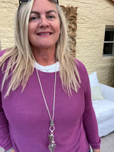 Load image into Gallery viewer, Pietro Lana Fine Knit in Mulberry | Feathers Of Italy