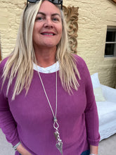 Load image into Gallery viewer, Pietro Lana Fine Knit in Mulberry | Feathers Of Italy