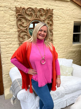 Load image into Gallery viewer, Siena Kimono Style Open Cardigan Orange | Feathers Of Italy