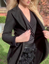 Load image into Gallery viewer, Abito Intero Ostrich Dress Nero Black by Rinascimento