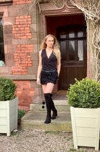 Load image into Gallery viewer, Abito Intero Ostrich Dress Nero Black by Rinascimento