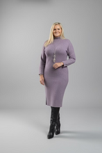 Load image into Gallery viewer, Milano Long Sleaved Jumper Dress in lilac mix | Feathers Of Italy