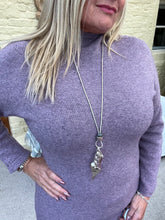 Load image into Gallery viewer, Milano Long Sleaved Jumper Dress in lilac mix | Feathers Of Italy