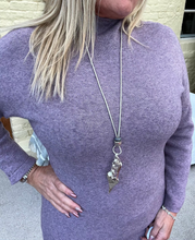 Load image into Gallery viewer, Milano Long Sleaved Jumper Dress in lilac mix | Feathers Of Italy