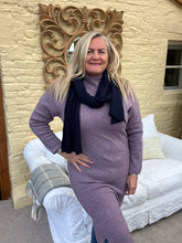 Load image into Gallery viewer, Milano Long Sleaved Jumper Dress in lilac mix | Feathers Of Italy