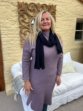 Load image into Gallery viewer, Milano Long Sleaved Jumper Dress in lilac mix | Feathers Of Italy