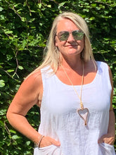 Load image into Gallery viewer, Garda Handkerchief Short Linen Dress in White One Size - Feathers Of Italy