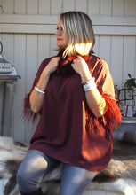 Load image into Gallery viewer, Orciano Pisano Ostrich Trim Top in Ruby Made In Italy By Feathers Of Italy One Size - Feathers Of Italy